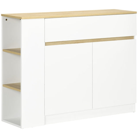 Rootz Sideboard - Buffet Cabinet - Storage Unit - Ample Storage - Adjustable Shelf - Easy to Clean - 110L x 29.5W x 82H cm - Chipboard