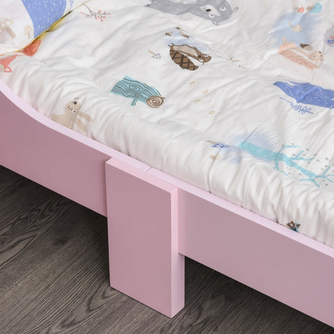 Rootz Children’s Princess Bed - Kids Pink Bed - Toddler Bed - Safe & Sturdy - 143cm x 73cm x 60cm