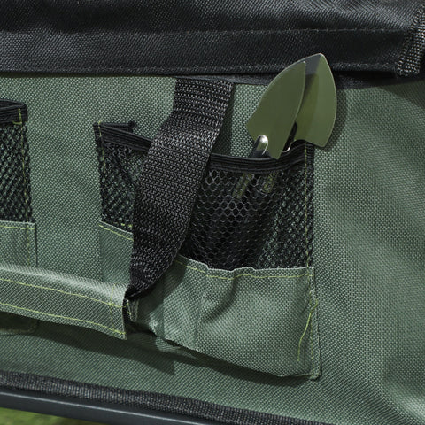 Rootz Foldable Garden Car - Transport Wagon - Beach Cart - 90kg Capacity - 114cm x 46cm x 65-92cm