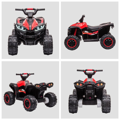 Rootz Electric Children's Quad - Kids ATV - Ride-On Car - LED Headlights - Ergonomic Seat - USB MP3 Player - Ages 3-8 - 83cm x 53cm x 55.5cm