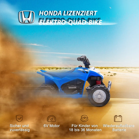 Rootz Children's Electric Quad Bike - Kids Ride On ATV - Toy Quadcopter - LED Lights - Realistic Driving Experience - 65.5L x 38.5W x 43.5H cm