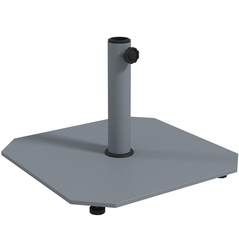 Rootz Metal Parasol Stand - Umbrella Holder - Sunshade Base - Weatherproof - 49.5cm x 49.5cm x 34cm