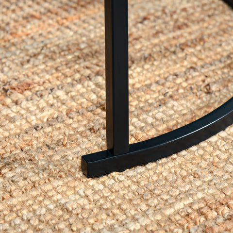 Rootz 2 Piece Coffee Table Set - Side Tables - Marble Optic Tables - Space-Saving Design - Ø60 x 46cm, Ø40 x 40cm