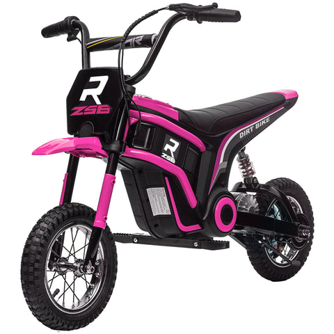 Rootz Purple and Black Electric Motorcycle for Kids - Children's Ride-On - Motorbike - 24V Engine - Adjustable Speed - Horn & Lamp - 119cm x 64cm x 76.5cm