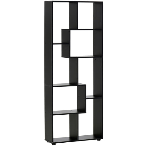 Rootz Bookcase Zig-Zag Design - Shelving Unit - Room Divider - Ample Storage - 70L x 24W x 178H cm