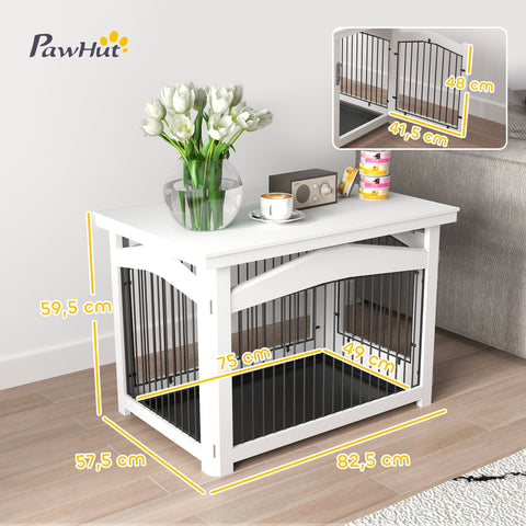 Rootz Dog Cage Side Table - Pet Lock - Dog Park - Ventilated Design - 82.5 x 57.5 x 59.5 cm