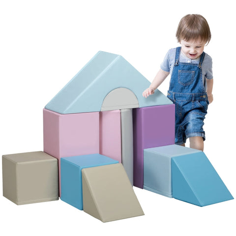Rootz Soft Building Blocks Set - Foam Blocks - Children's Play Blocks - Stimulates Creativity - Includes 11 Blocks - Various Sizes