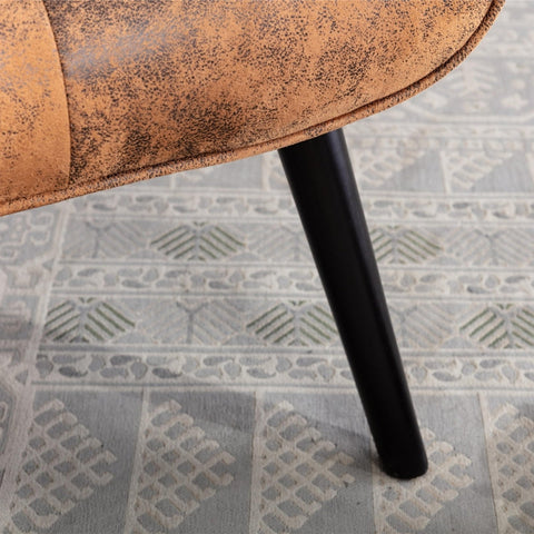 Rootz Armchair - Velvet Accent Chair - Trendy Lounge Chair - Comfortable Microsuede - 96cm x 69cm x 70cm