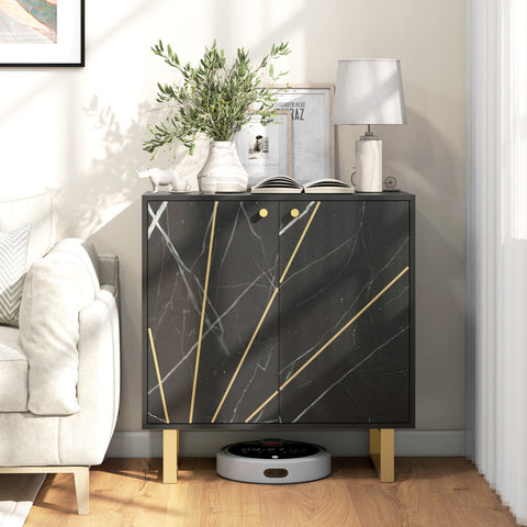 Rootz Storage Buffet - Sideboard - Console Table - Adjustable Shelves - 76cm x 35cm x 77cm - Black