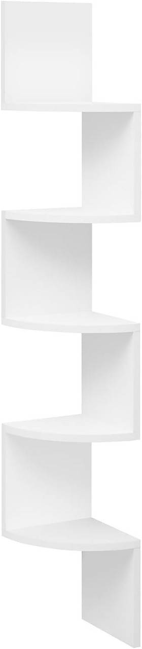 Rootz Corner Shelf - Zigzag Wall Shelf - Hanging Shelf - Maximizes Storage - 19.5cm x 123cm x 19.5cm