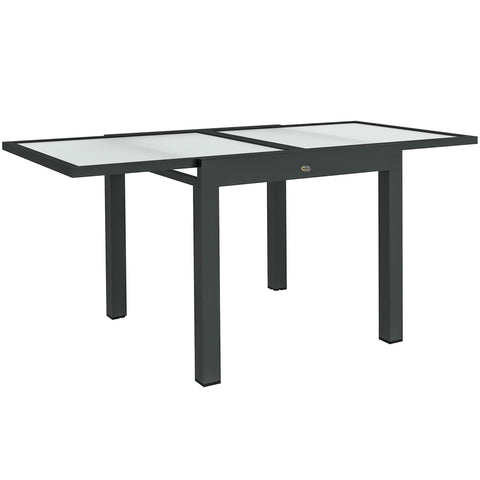 Rootz Extendable Garden Table - Dining Table - Outdoor Table - Space-Saving Design - 160 x 80 x 75 cm
