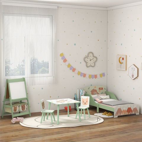 Rootz Kids Table & Chair Set - Children's Furniture - Playroom Seating - Safe Design - Table: 60x60x44cm, Chair: 26.5x26.5x50cm