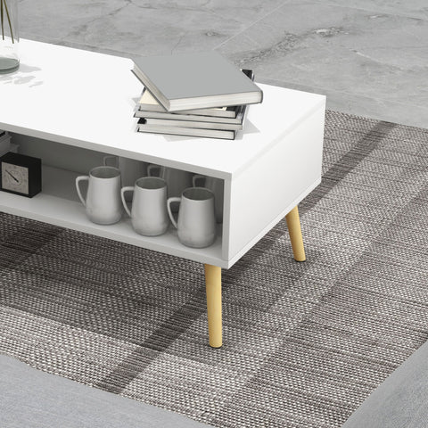 Rootz Coffee Table with Drawers - Modern Coffee Table - Scandinavian Table - Storage Solution - 90 x 48 x 39.4 cm