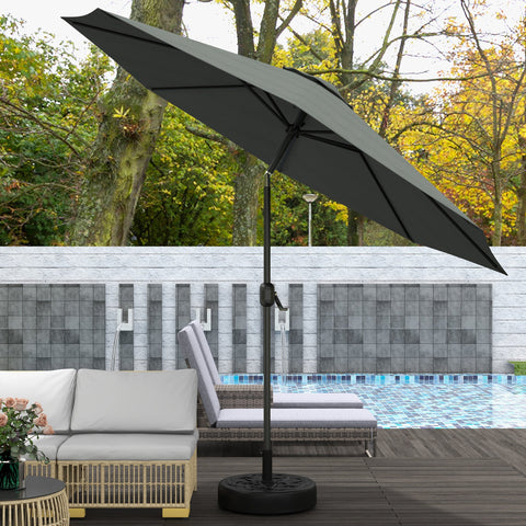 Rootz Garden Parasol - Balcony Screen - Sun Shade - UV Protection - Robust Design - 295cm Ø x 250cm H