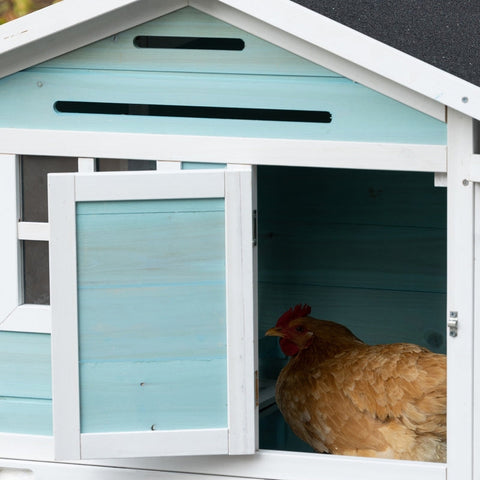 Rootz Chicken Coop - Winterproof Poultry House - Easy to Clean Hen House - Spacious and Secure - 193cm x 78cm x 115cm - Fir Wood Construction