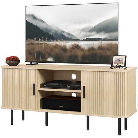 Rootz TV Cabinet - Media Unit - Entertainment Stand - Space-Saving Design - 120cm x 40cm x 55cm