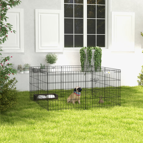 Rootz Modular Pet Enclosure - Dog Cage - Rabbit Aviary - Rust-Resistant Finish - 61cm x 61cm Panels - Foldable for Indoor & Outdoor Use