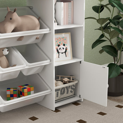 Rootz Children's Storage Shelf - Toy Book Shelf - 8 Removable Boxes - Promotes Independence - 140cm x 30cm x 90cm
