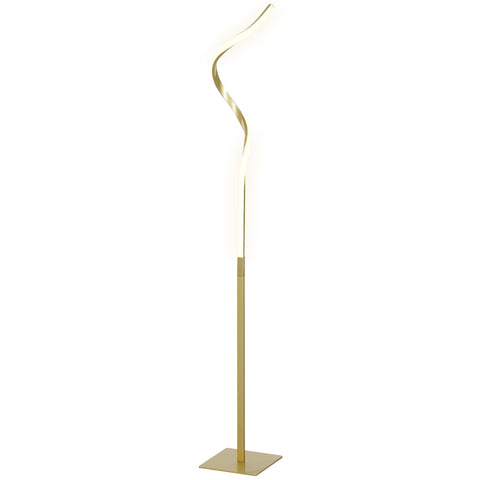 Rootz Spiral Standing Lamp - Floor Lamp - Mood Light - Efficient Lighting - 20.5 x 20.5 x 146cm - Gold