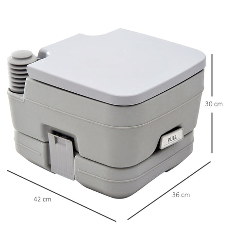 Rootz Outdoor Toilet - Portable Toilet - Camping Toilet - Easy Transport - 36cm x 42cm x 30cm - Waste & Flushing Tank