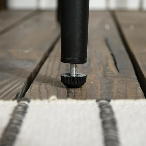 Rootz Garden Furniture Set For 2 People - 1 Table - 2 Chairs With Seat Cushions - Balcony Set - Steel - Gray - Ø50 x 46H cm