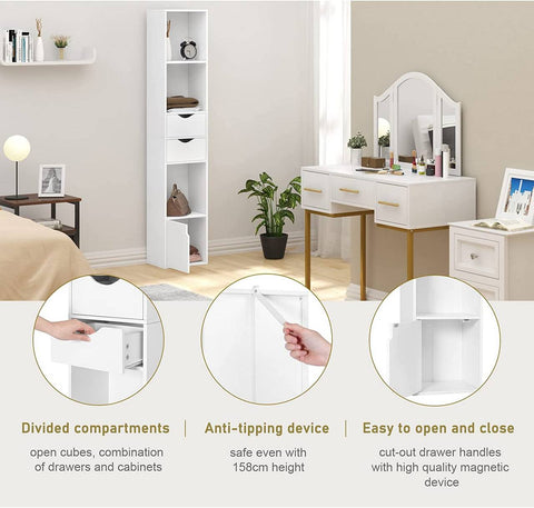 Rootz moderne multifunctionele boekenkast - opbergplank - vitrinekast - verstelbaar, duurzaam, ruimtebesparend - 30 cm x 158 cm x 24 cm