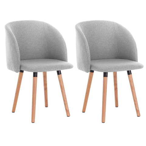 Rootz Set of 2 Dining Chairs - Accent Chairs - Upholstered Chairs - Ergonomic Design - 84cm x 47cm x 38cm