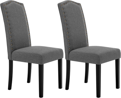 Rootz Set of 2 Dining Chairs - High Back Chairs - Padded Chairs - Ergonomic Design - Durable Solid Wood - Floor Protection - 47cm x 103cm x 63cm
