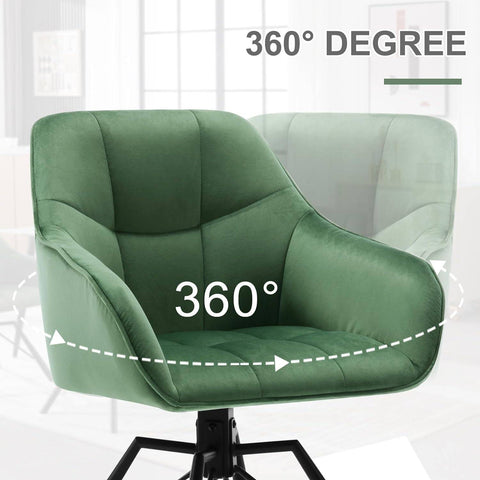 Rootz draaibare eetkamerstoel - draaistoel - fluwelen bureaustoel - ergonomisch ontwerp - luxueus comfort - duurzame constructie - 58,5 cm x 82,5 cm x 54,5 cm