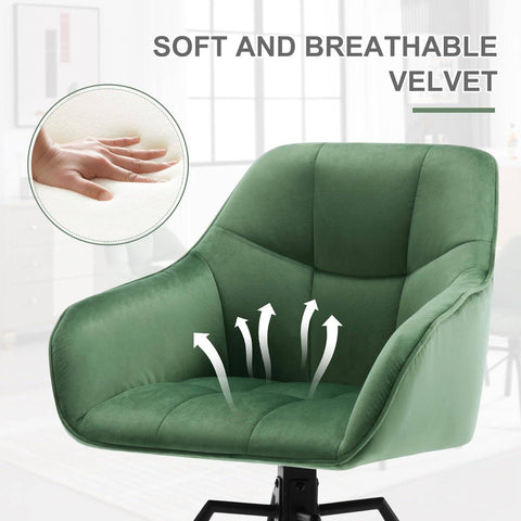 Rootz draaibare eetkamerstoel - draaistoel - fluwelen bureaustoel - ergonomisch ontwerp - luxueus comfort - duurzame constructie - 58,5 cm x 82,5 cm x 54,5 cm