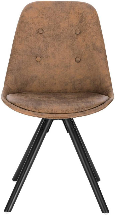 Rootz Dining Chairs Set - Solid Wood Legs - Upholstered Chairs - Comfort & Stability - 85cm total height - 44 x 44.5cm seat dimensions