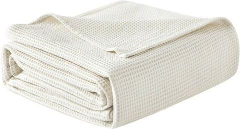 Rootz Waffle Piqué Cotton Bedspread - Comforter - Quilt - Luxurious & Soft - Versatile & Durable - Easy Care - Available in Multiple Sizes (150x200 cm, 170x210 cm, 220x240 cm, 240x260 cm)