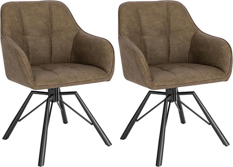 Rootz Draaibare Eetkamerstoelen - Draaistoelen - Comfortabel zitten - 360° Draaibaar, Ergonomisch Ontwerp, Duurzame Constructie - 58,5 cm x 82,5 cm x 54,5 cm