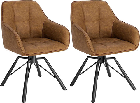 Rootz Rotating Dining Room Chairs - Swivel Chairs - Comfortable Chairs - Velvet Upholstery - Ergonomic Design - Durable Construction - 58.5cm x 82.5cm x 54.5cm