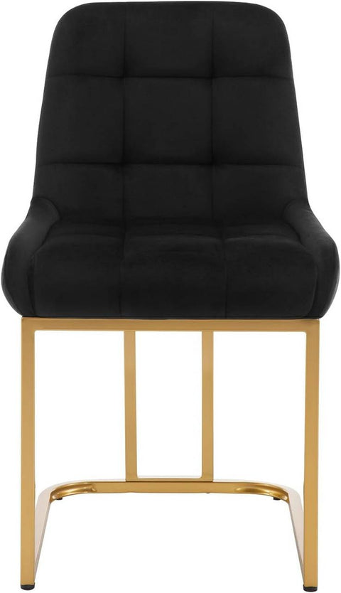 Rootz Set of 4 Dining Chairs - Kitchen Chairs - Upholstered Chairs - Ergonomic Comfort - 39x45x84cm - Black