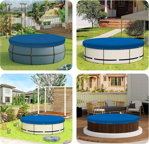 Rootz Ultimate Pool Cover - Protective Cover - Weatherproof Tarp - Durable 200gsm PE - Algae & UV Protection - Easy Installation - Multiple Sizes 305cm to 610cm