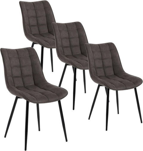 Rootz Dining Chairs Set of 2 - Kitchen Chairs - Upholstered Seats - Ergonomic Design - 85.5cm x 46.5cm x 38.5cm