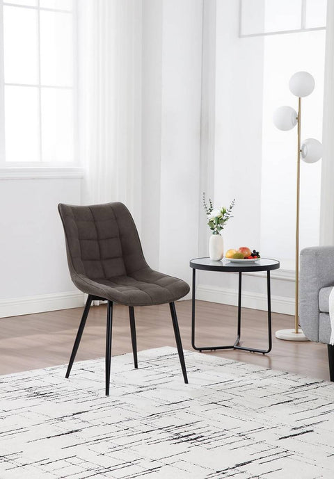 Rootz Dining Chairs Set of 2 - Kitchen Chairs - Upholstered Seats - Ergonomic Design - 85.5cm x 46.5cm x 38.5cm