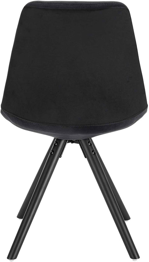 Rootz Upholstered Dining Chair - Scandinavian Chair - Velvet Chair - Solid Wood Legs - Ergonomic Design - 83cm x 41cm x 43cm