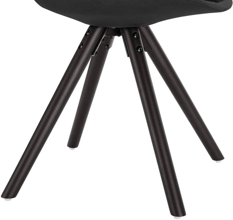 Rootz Upholstered Dining Chair - Scandinavian Chair - Velvet Chair - Solid Wood Legs - Ergonomic Design - 83cm x 41cm x 43cm