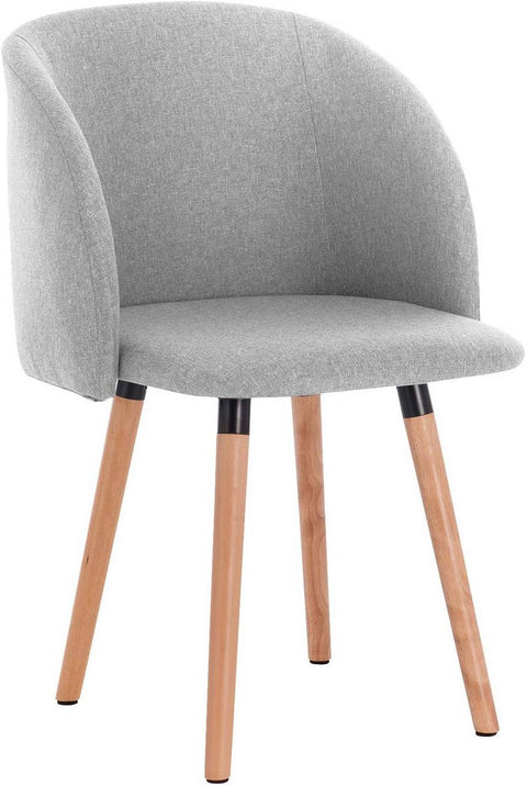 Rootz Dining Chair - Ergonomic Armchair - Accent Chair - Breathable Linen - 84cm x 47cm x 38cm