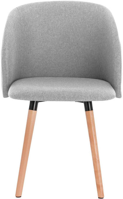 Rootz Dining Chair - Ergonomic Armchair - Accent Chair - Breathable Linen - 84cm x 47cm x 38cm