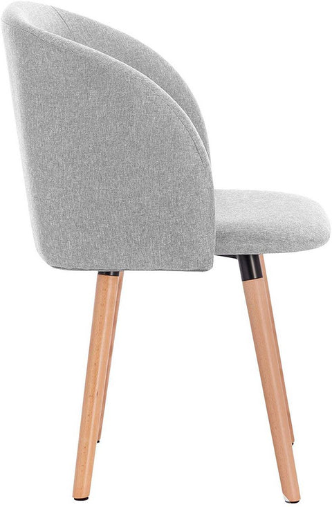 Rootz Dining Chair - Ergonomic Armchair - Accent Chair - Breathable Linen - 84cm x 47cm x 38cm