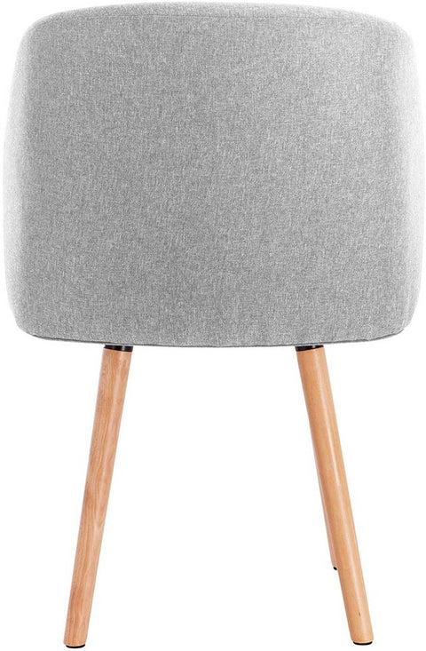 Rootz Dining Chair - Ergonomic Armchair - Accent Chair - Breathable Linen - 84cm x 47cm x 38cm