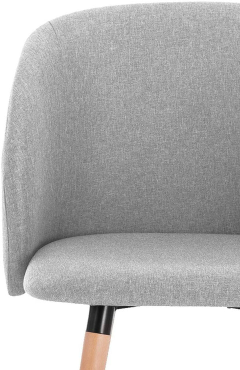 Rootz Dining Chair - Ergonomic Armchair - Accent Chair - Breathable Linen - 84cm x 47cm x 38cm