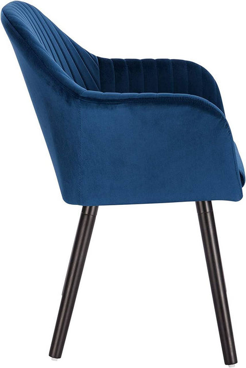 Rootz Set of 6 Dining Chairs - Velvet Upholstered - Kitchen Chairs - Ergonomic Support - Easy Assembly - Durable Build - 81cm x 40cm x 40cm