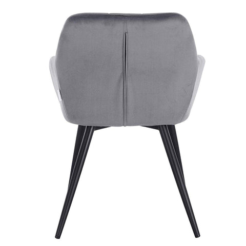 Rootz Dining Chair - Armchair - Kitchen Chair - Velvet - Comfortable Seating - 49cm x 43cm x 81cm