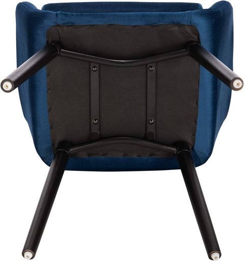 Rootz Set of 6 Dining Chairs - Velvet Upholstered - Kitchen Chairs - Ergonomic Support - Easy Assembly - Durable Build - 81cm x 40cm x 40cm