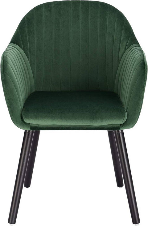 Rootz Set of 6 Dining Chairs - Velvet Dining Room Chairs - Comfortable Seating - Easy Assembly - Durable Construction - 81cm x 40cm x 44cm