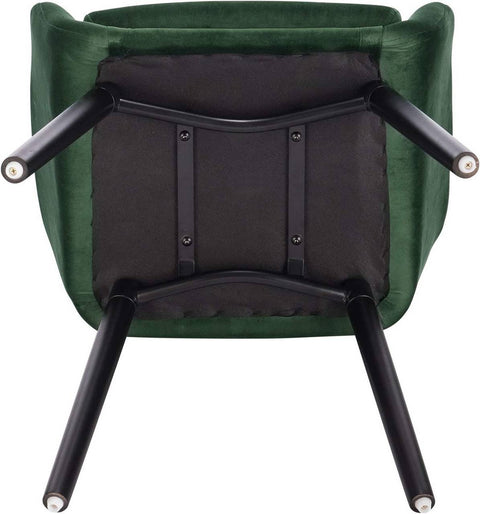 Rootz Set of 6 Dining Chairs - Velvet Dining Room Chairs - Comfortable Seating - Easy Assembly - Durable Construction - 81cm x 40cm x 44cm